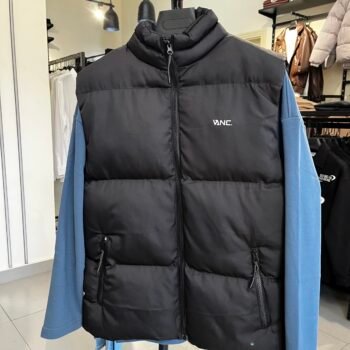 IMG_9149 HALF PUFFER JACKET - BLACK