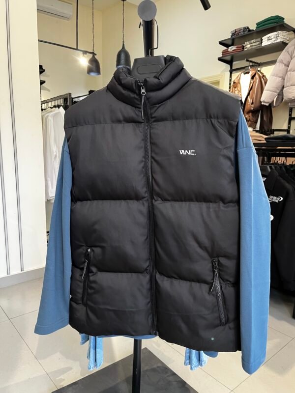 HALF PUFFER JACKET - BLACK