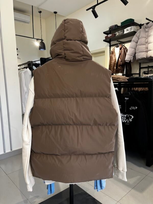 HALF PUFFER JACKET - BROWN