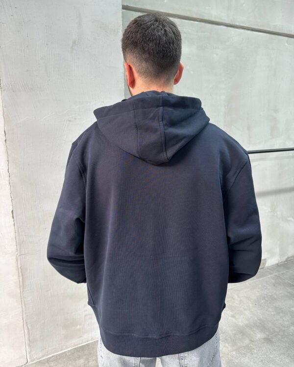 ESSENTIAL DOUBLE ZIPPER HOODIE - NAVY