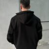 ESSENTIAL DOUBLE ZIPPER HOODIE - BLACK