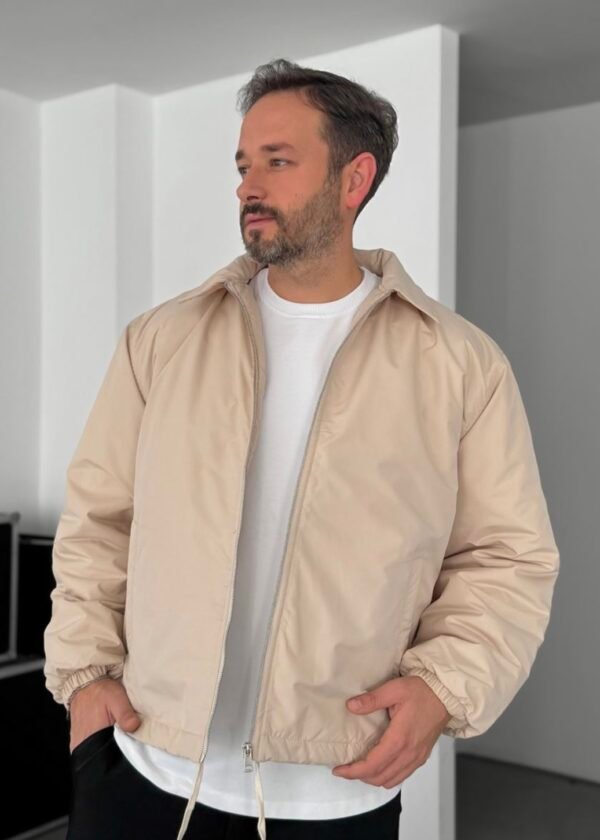 BASIC OVERSIZED JACKET - BEIGE