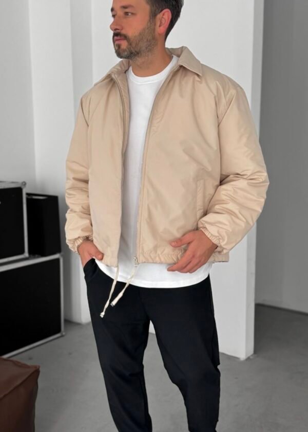 BASIC OVERSIZED JACKET - BEIGE