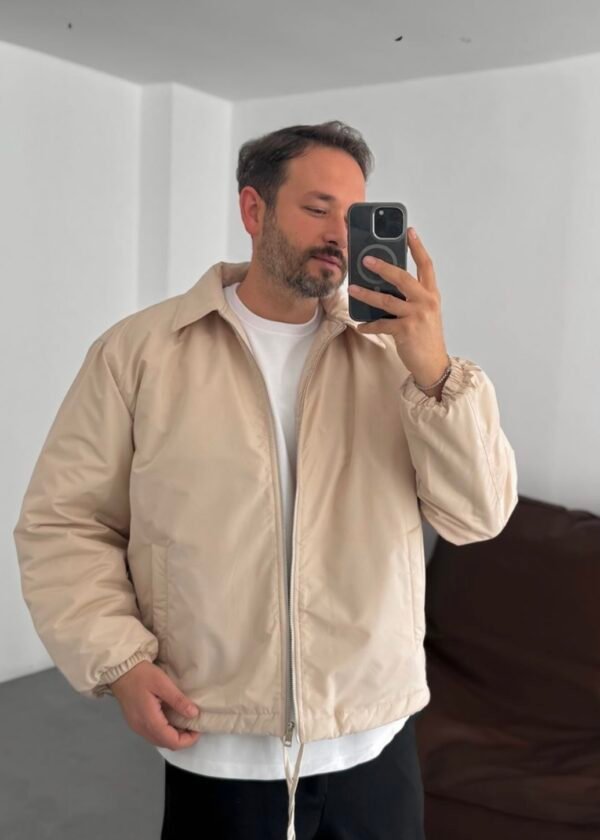 BASIC OVERSIZED JACKET - BEIGE