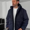 HOODED INFLATABLE JACKET - NAVY