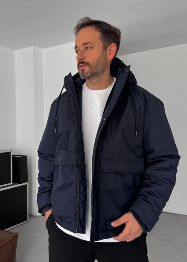 HOODED INFLATABLE JACKET - NAVY
