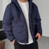HOODED INFLATABLE JACKET - NAVY