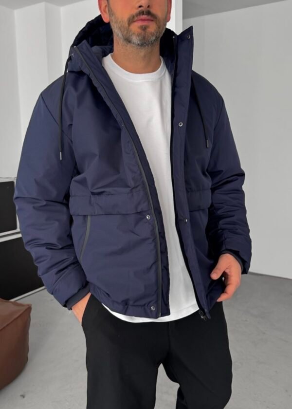 HOODED INFLATABLE JACKET - NAVY