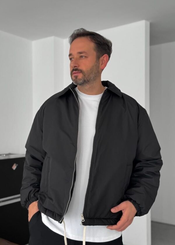 BASIC OVERSIZED JACKET - BLACK