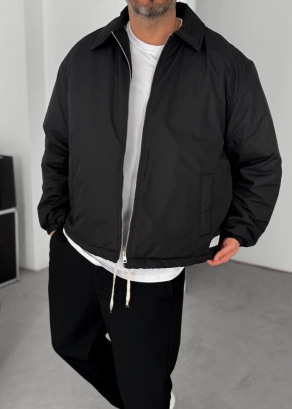 BASIC OVERSIZED JACKET - BLACK
