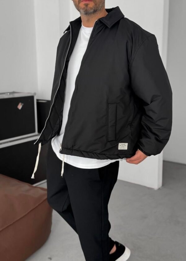 BASIC OVERSIZED JACKET - BLACK