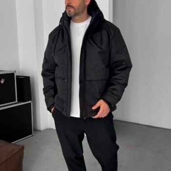 Screenshot HOODED INFLATABLE JACKET - BLACK