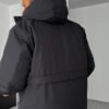 HOODED INFLATABLE JACKET - BLACK