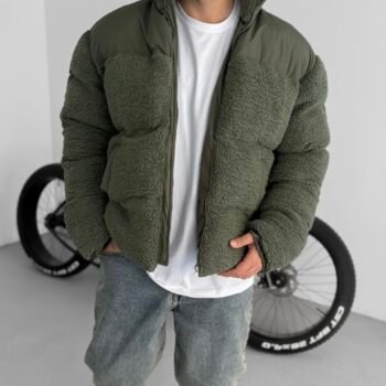 Screenshot FUR PUFFER JACKET - OLIVE