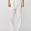 LINEN BAGGY PANT - WHITE