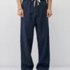 LINEN BAGGY PANT - NAVY