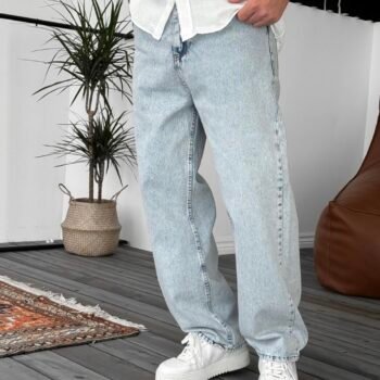 RELAXED BAGGY JEANS - ICE BLUE