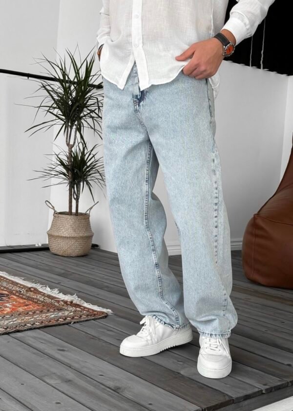 RELAXED BAGGY JEANS - ICE BLUE