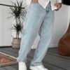 RELAXED BAGGY JEANS - ICE BLUE
