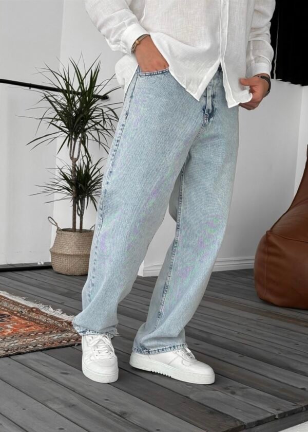 RELAXED BAGGY JEANS - ICE BLUE