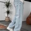 RELAXED BAGGY JEANS - ICE BLUE