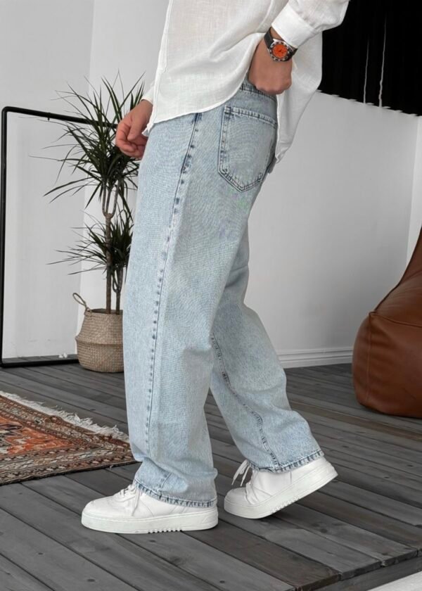 RELAXED BAGGY JEANS - ICE BLUE