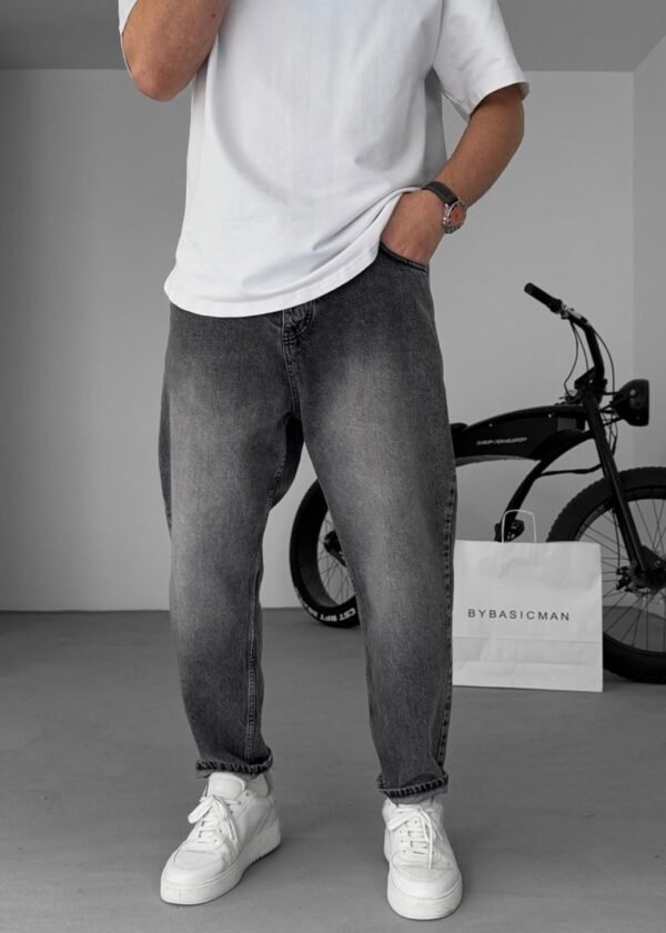 BOYFRIEND JEANS - DARK GREY